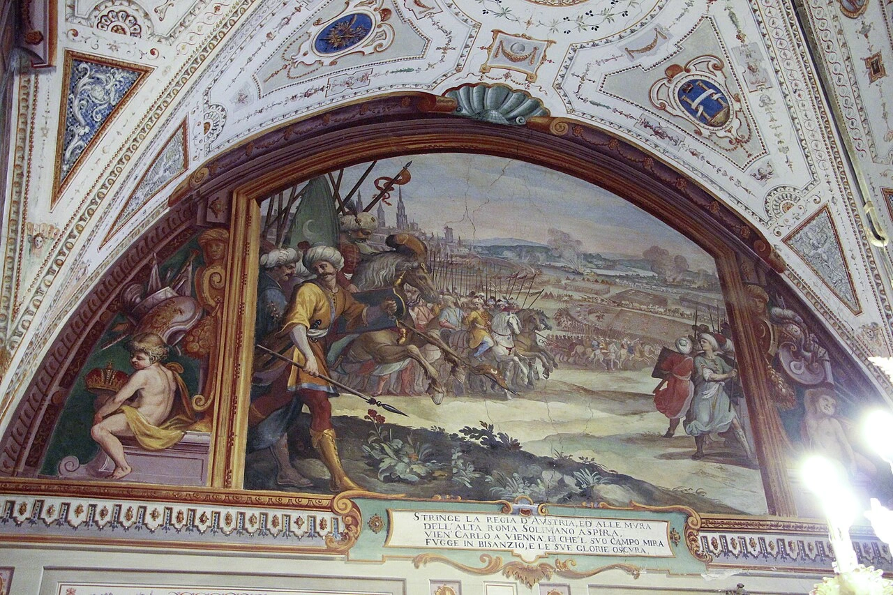 Fatti di casa d'Austria, Carlo V respinge i turchi a Vienna -  Villa di Poggio Imperiale